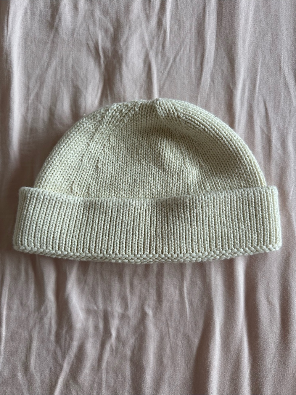 Zara Cream Knit Cuffed Men's Beanie